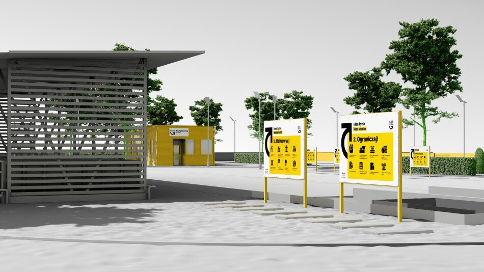 Wizualizacja sorterowni czyli miejsca sortowania odpadów