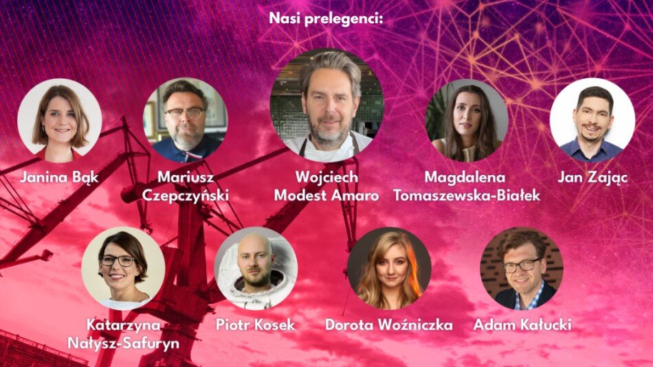 banner ze zdjęciami portetowymi gości wydarzenia