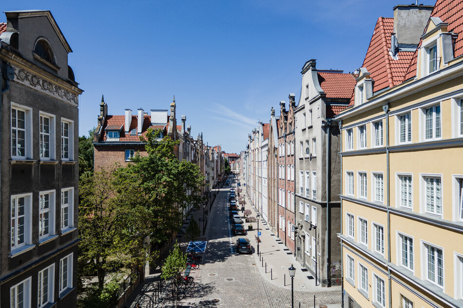 To zdjęcie przedstawia ulicę Ogarną w Gdańsku, miejsce, w którym 24 maja 2025 roku odbędzie się wydarzenie „Ogarnij Fahrenheita”.
