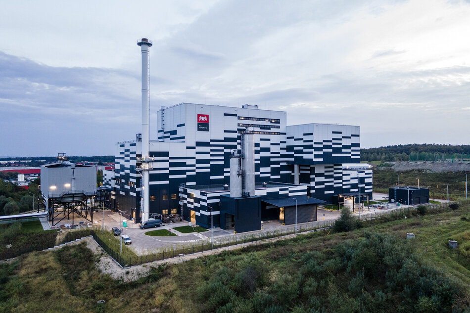 Widok z lotu ptaka na budynek Portu Czystej Energii