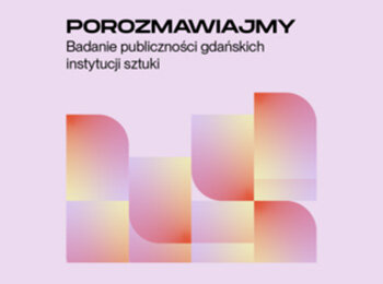 grafika w odcieniach różu zaprasza do wzięcia udziału w badaniu publiczności gdańskich instytucji sztuki