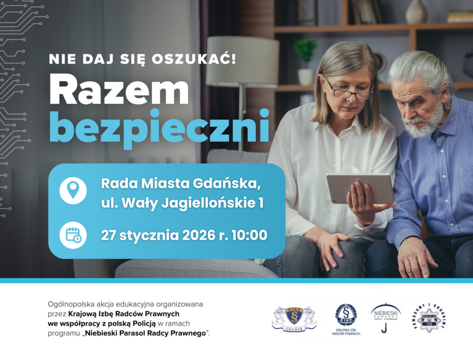 Plakat informacyjny Szpitali Pomorskich promujący bezpłatne szczepienia przeciw krztuścowi dla osób 65+ z przewlekłymi chorobami układu oddechowego. Zawiera listę powikłań i korzyści z profilaktyki.