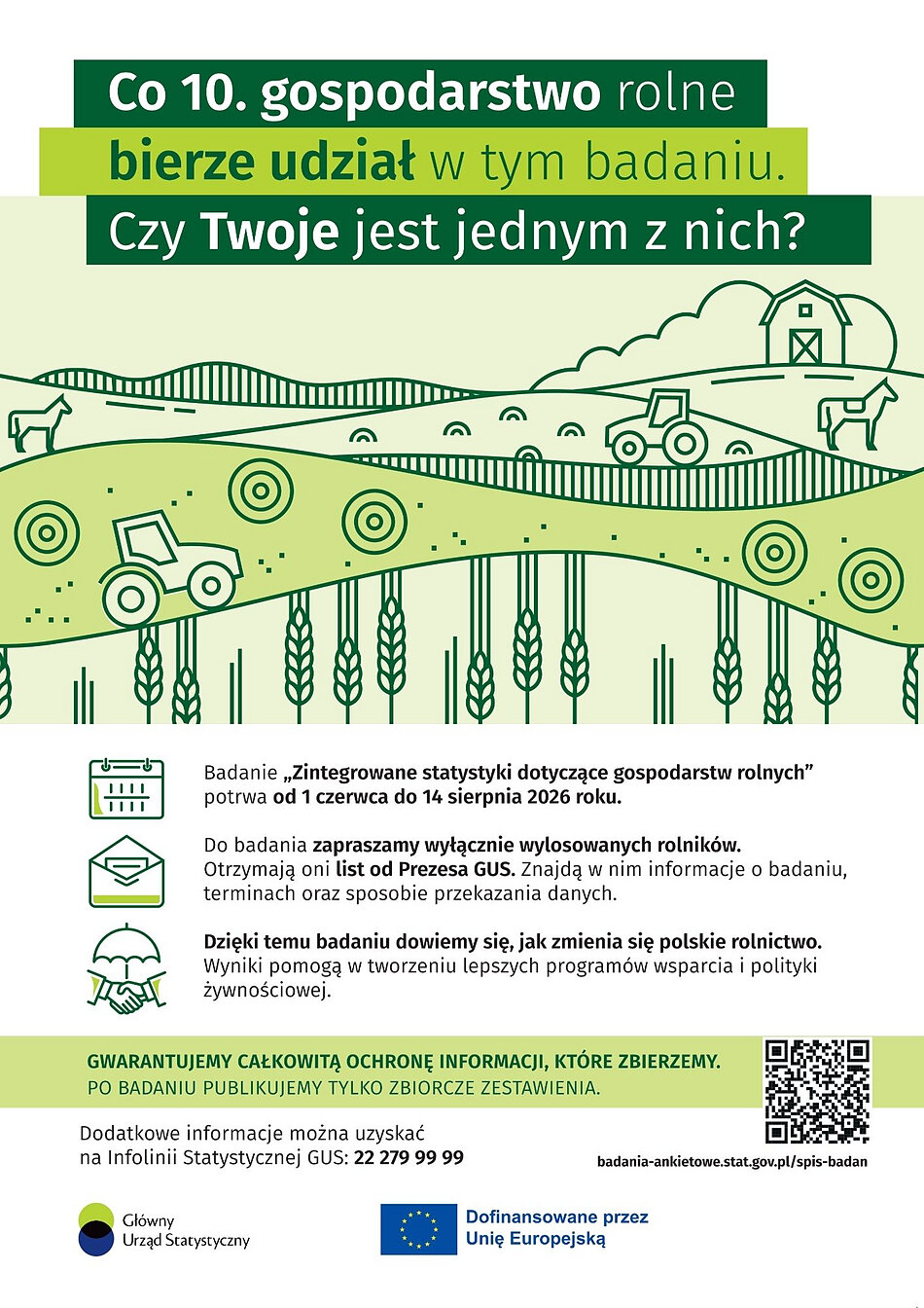 Plakat informujący o badaniu