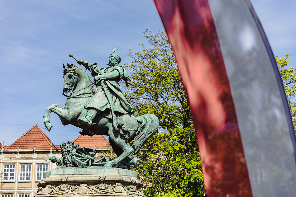Pomnik Jana III Sobieskiego przyjechał do Gdańska z Lwowa.