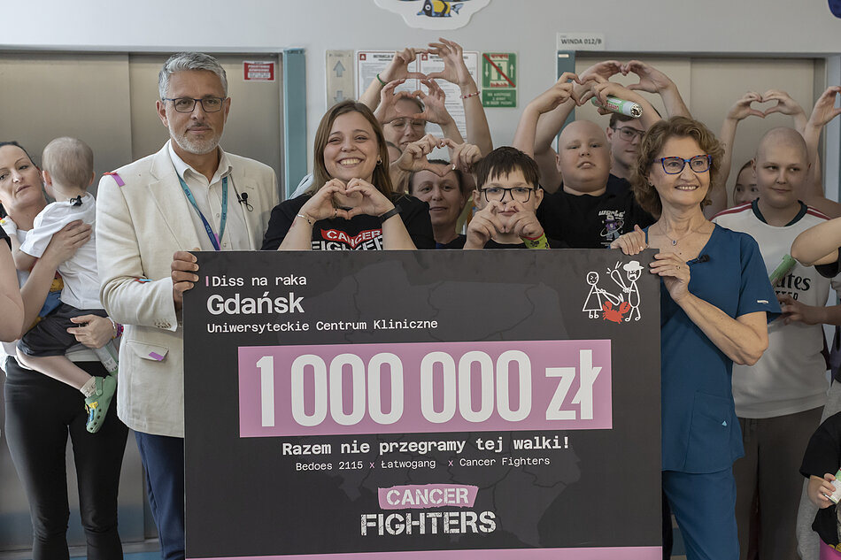 Milion złotych dla UCK w Gdańsku od Fundacji Cancer Fighters