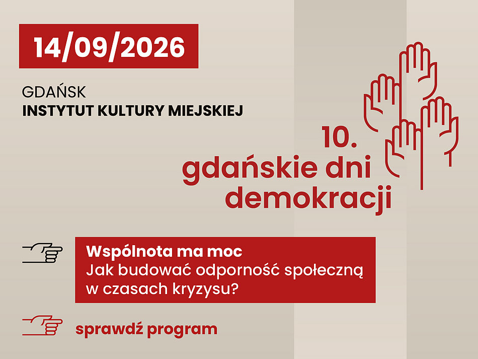 Plakat promujący Gdańskie dni demokracji 2026