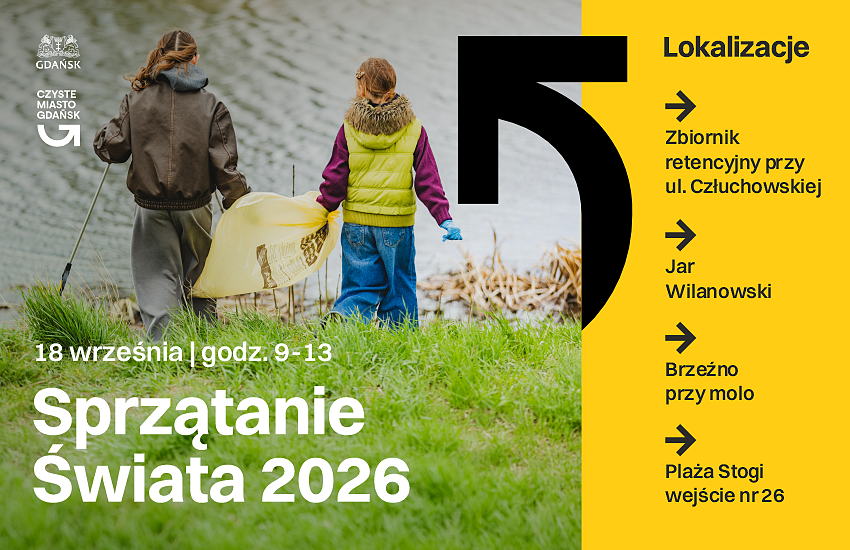 Grafika zapraszająca do wzięcia udziału w Sprzątaniu Świata 2026