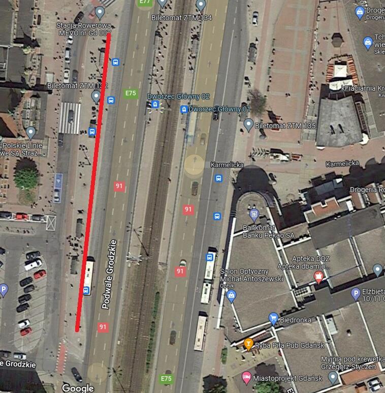 Prace na chodniku przed budynkiem dworca PKP Gdańsk Główny potrwają planowo do 17 czerwca