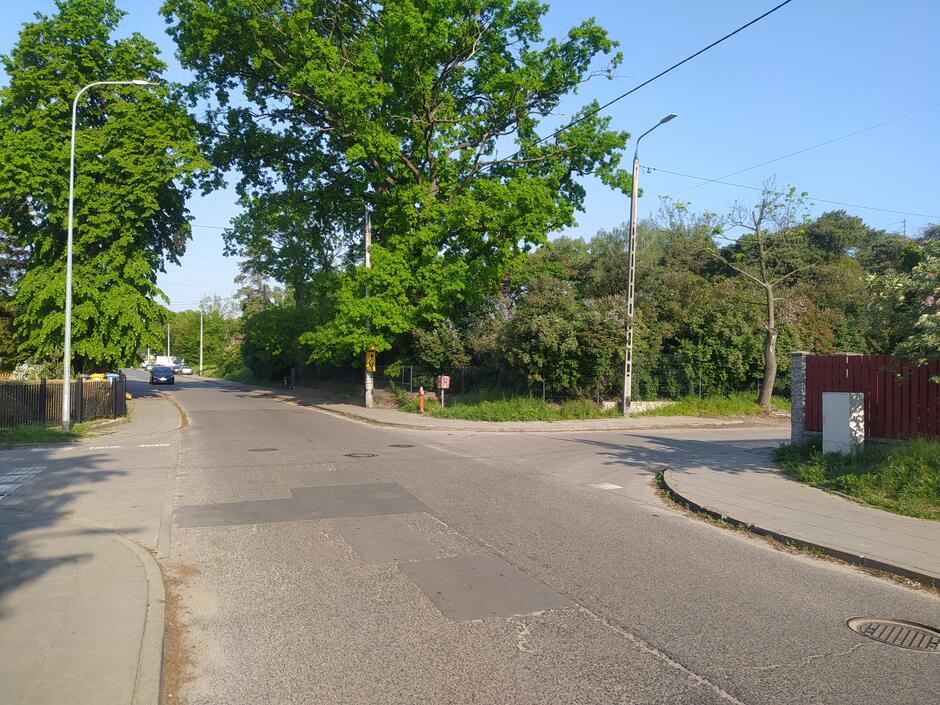 Skrzyżowanie ulic Jodłowej i Mrongowiusza