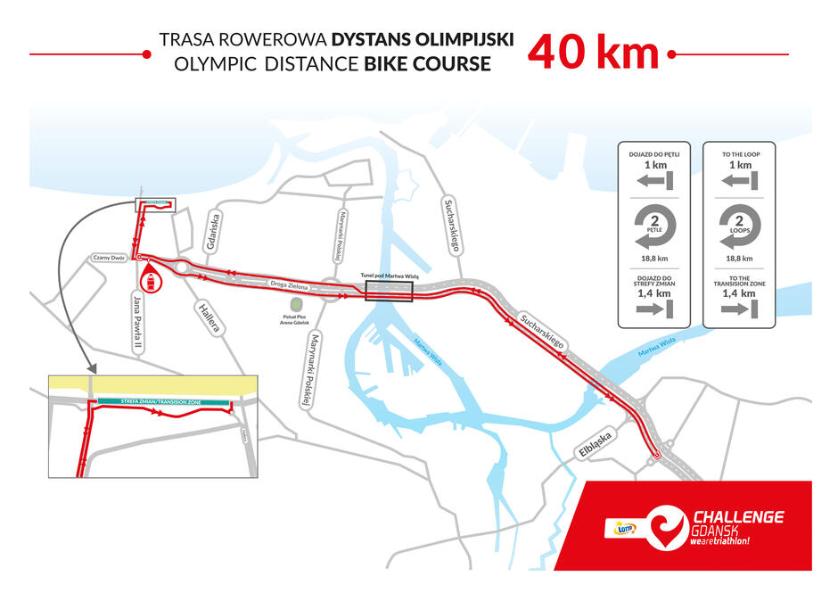 Sobotnia trasa rowerowa LOTTO Challenge Gdańsk