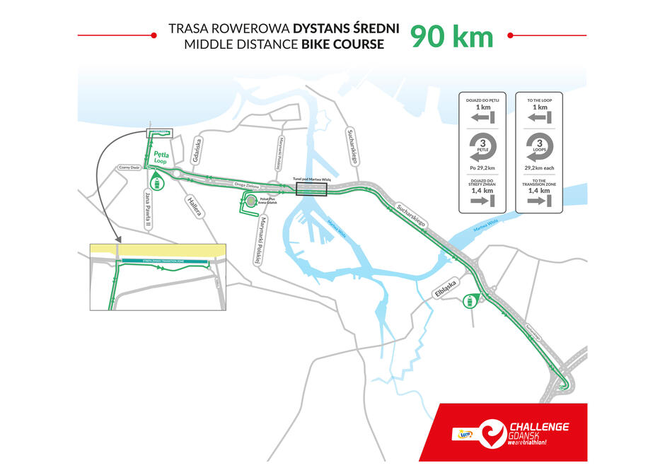 Niedzielna trasa rowerowa LOTTO Challenge Gdańsk