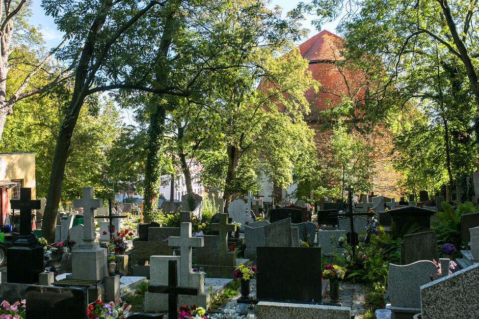na zdjęciu widoczny jest fragment cmentarza św. Ignacego