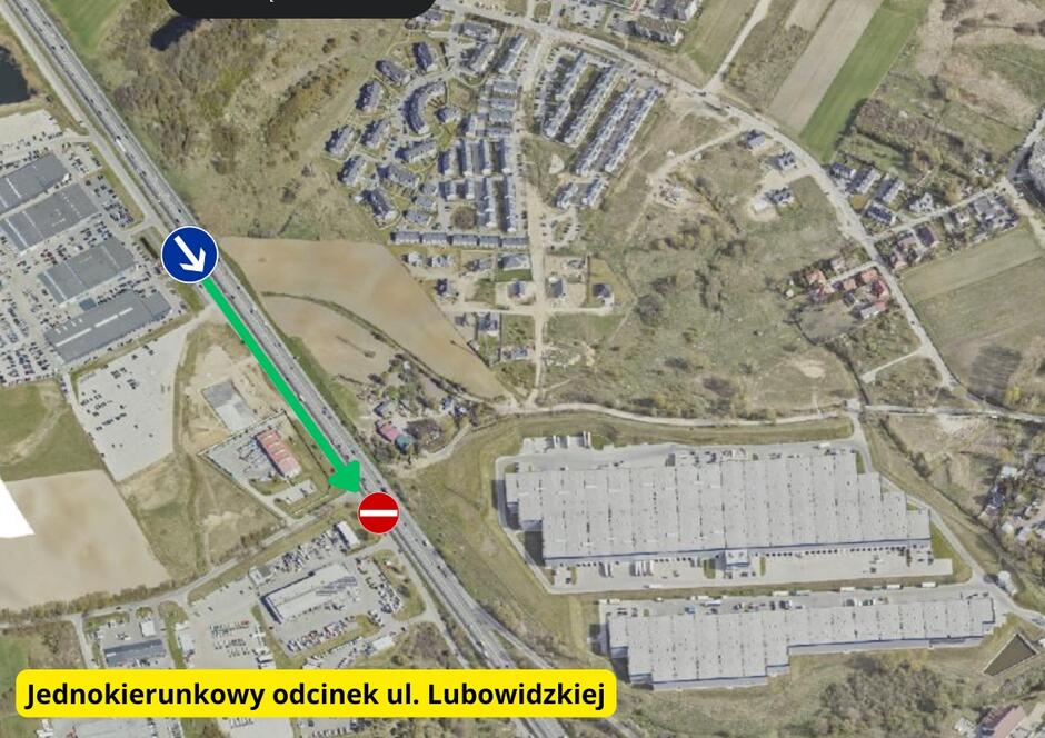 Jednokierunkowy odcinek ul. Lubowidzkiej