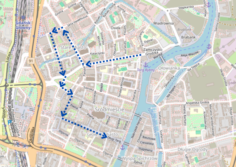 Trasa XXII Parady Niepodległości.