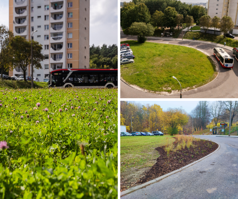 Kolaż pętla autobusowa Góralska
