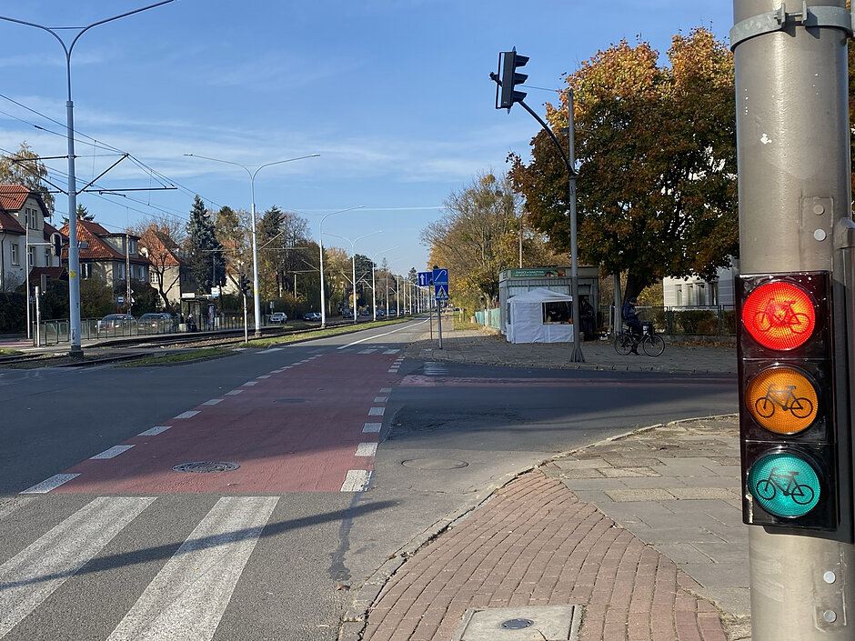Skrzyżowanie ul. Wita Stwosza z ul. Marii Janion
