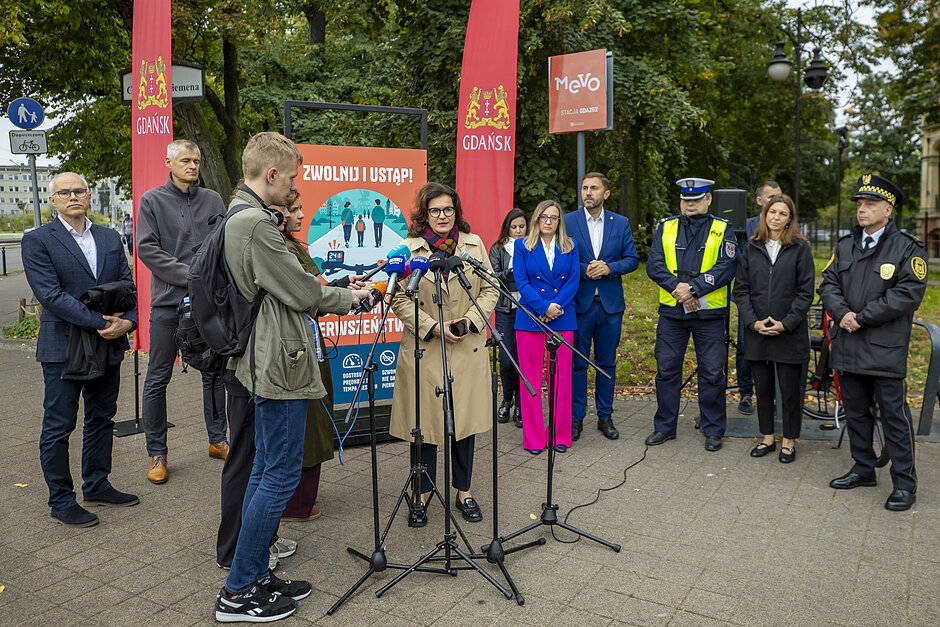 Konferencja prasowa rozpoczynająca kampanię Ustąp pieszym 