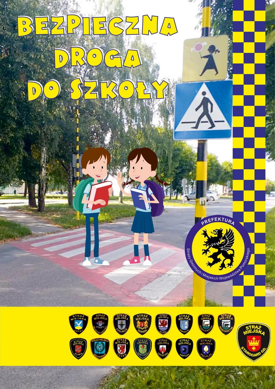 Bezpieczna droga do szkoły plakat