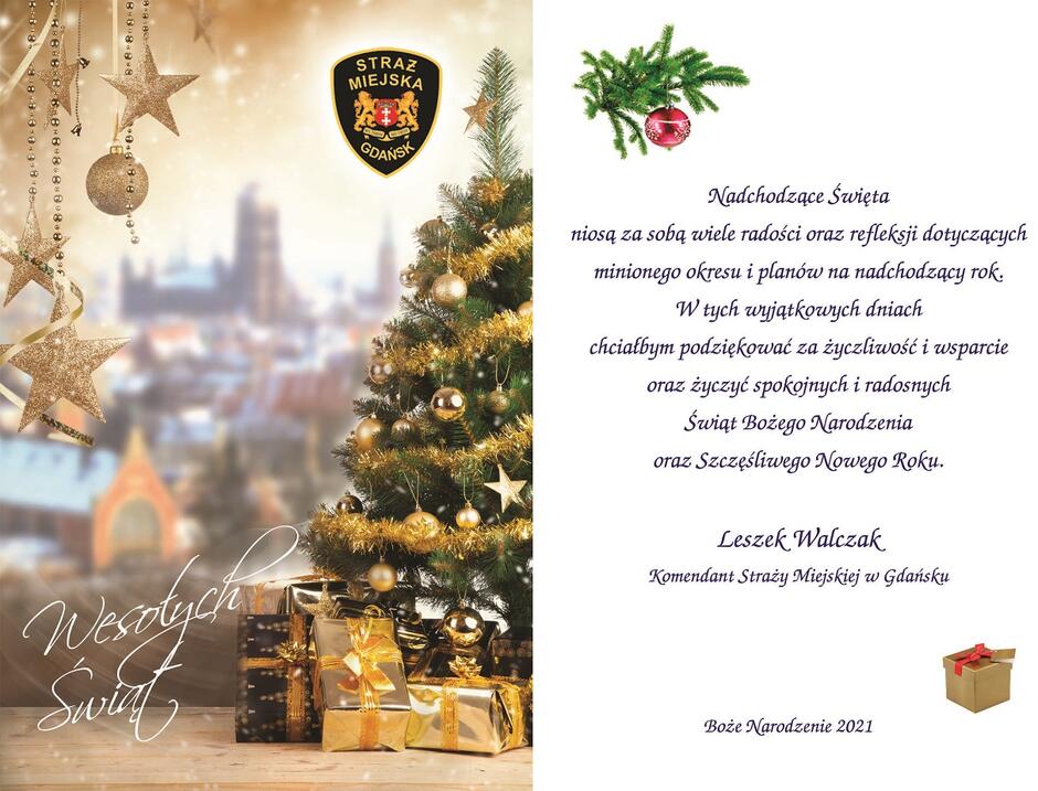 Karta świąteczna SM Gdańsk