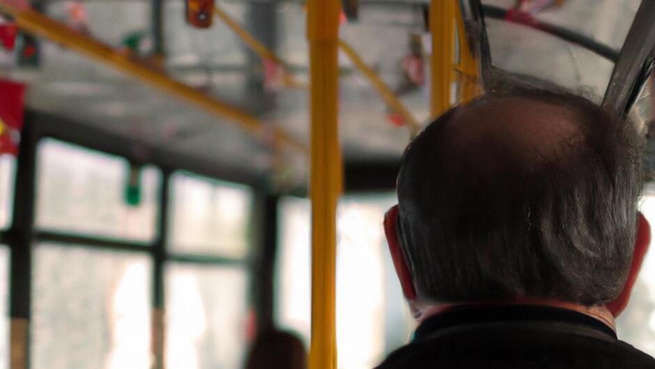 senior w autobusie