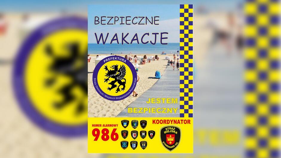 bezpieczne wakacje plakat