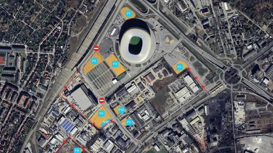 mapa organizacji parkingów