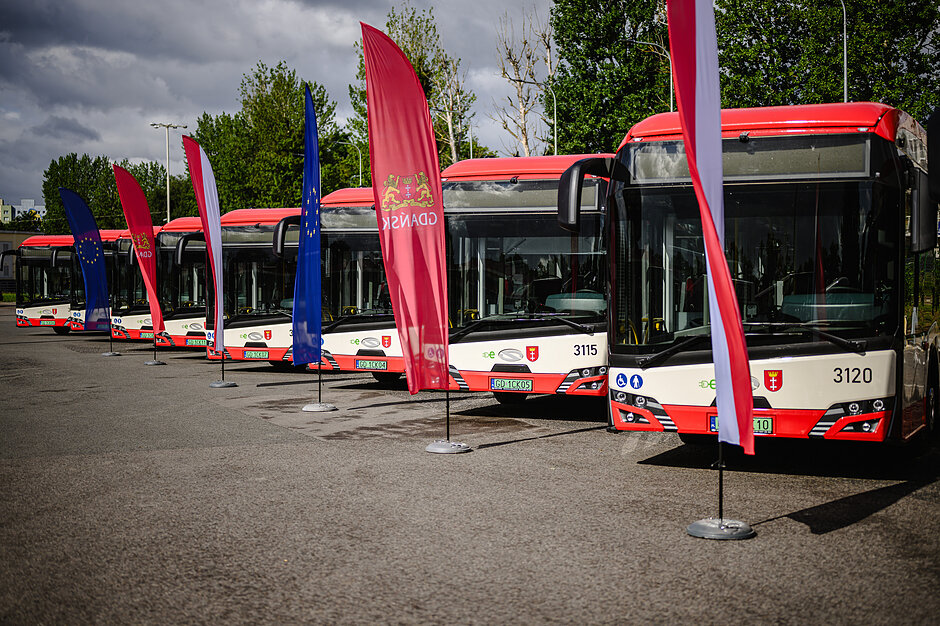 Nowe autobusy elektryczne. Fot. Marcin Gadomski gdansk pl